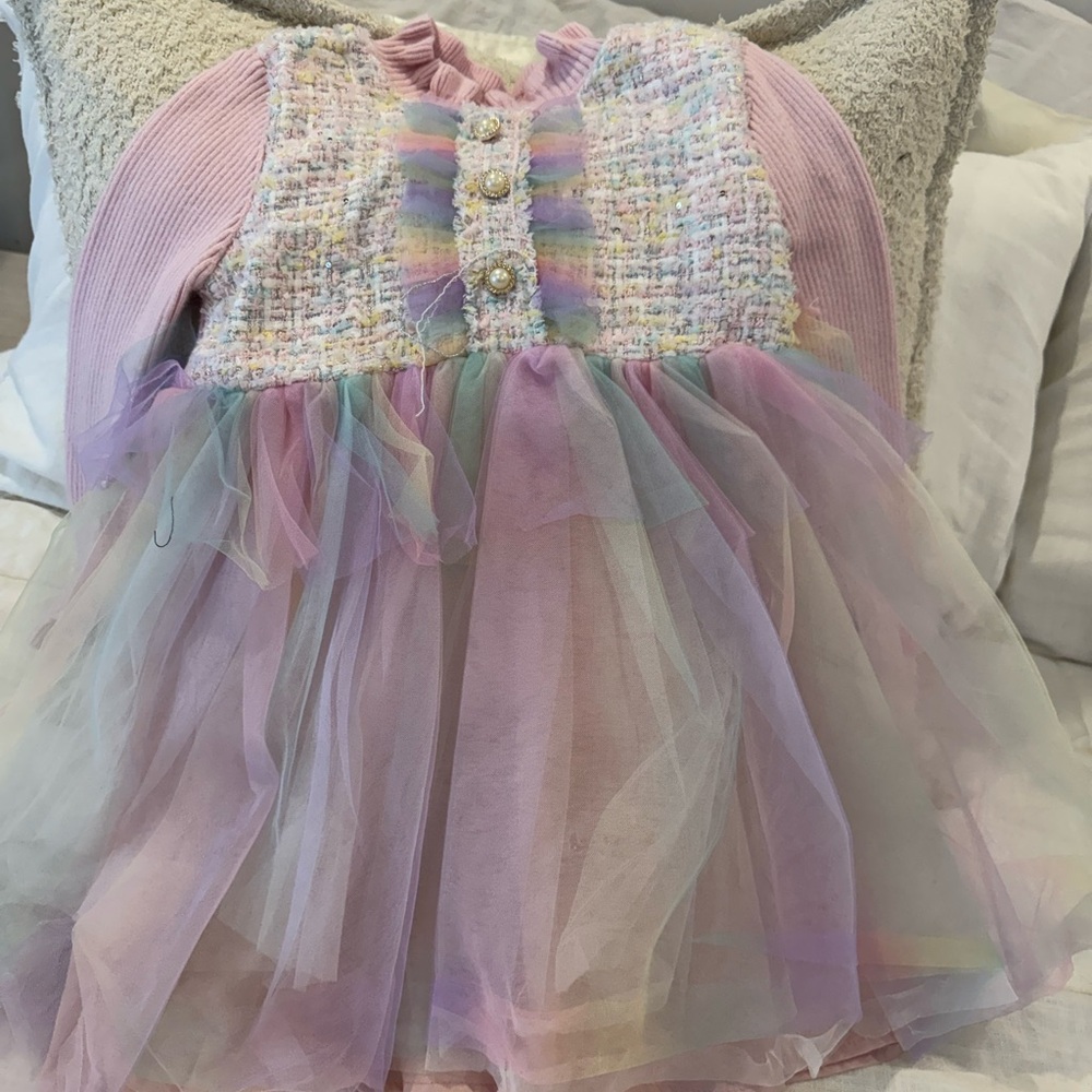 Lola Pink and Pastel Knit Cardigan